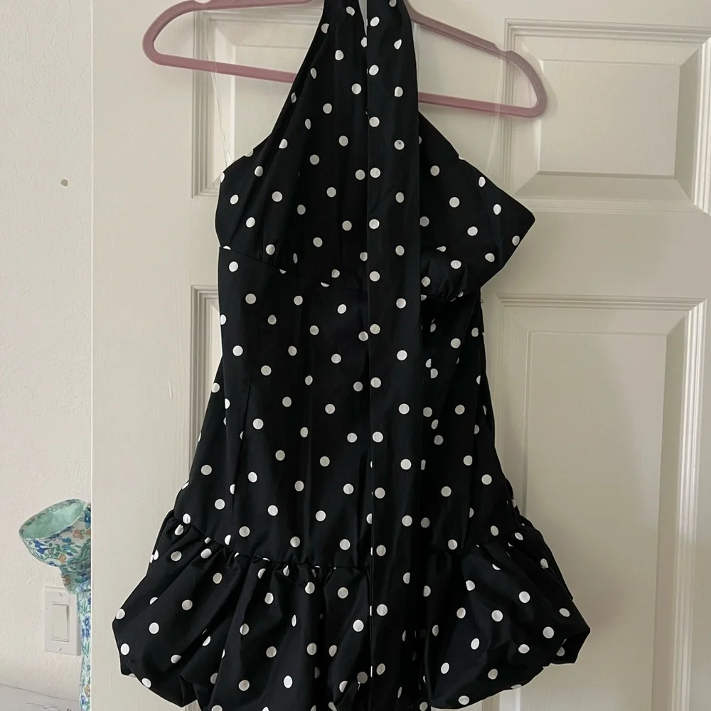 Peppermayo Black and White One Shoulder Dress - Picture 3 of 4